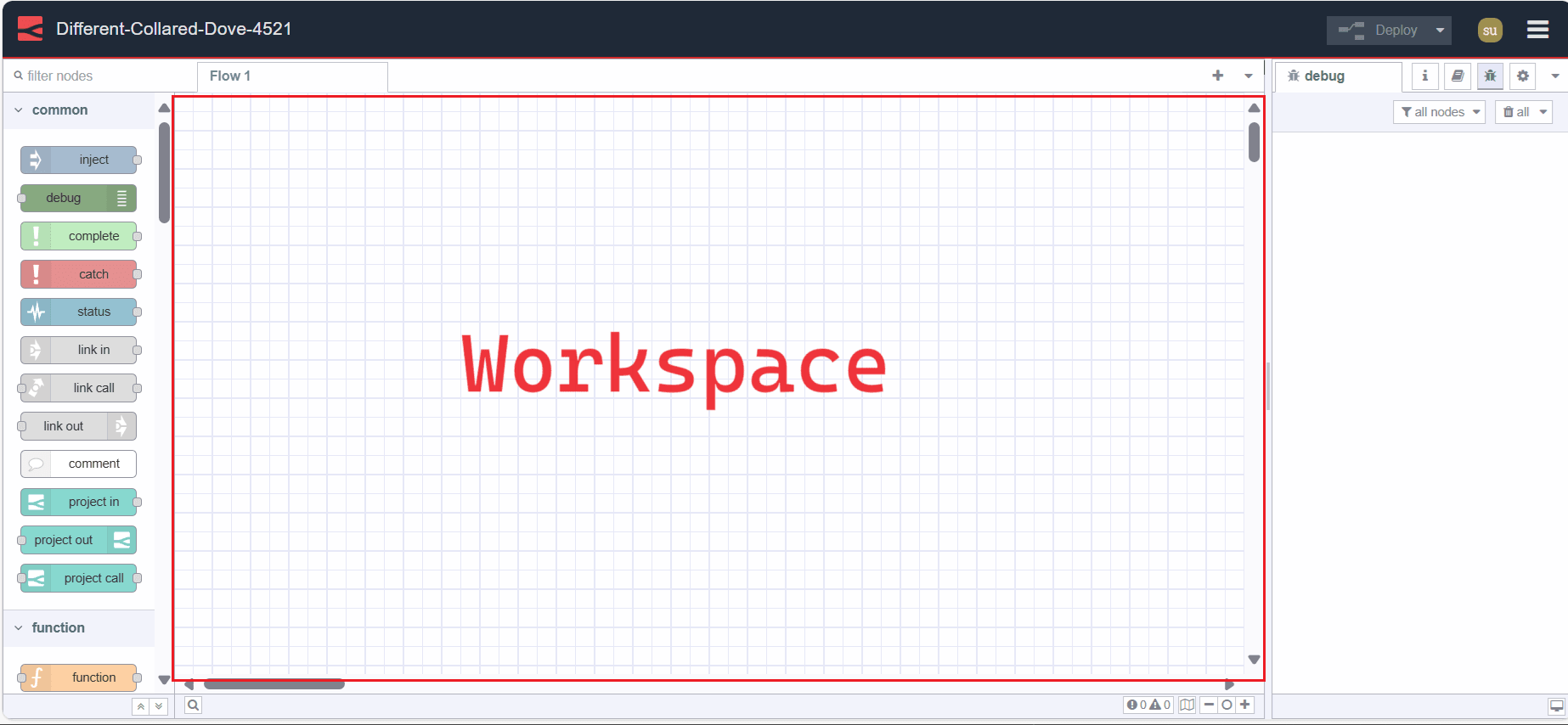 Image showing workspace in the editor Image showing workspace in the editor
